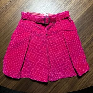 NEW Gap Girls Hot Pink Polka dot corduroy skirt
